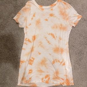 PINK orange tie dye tee